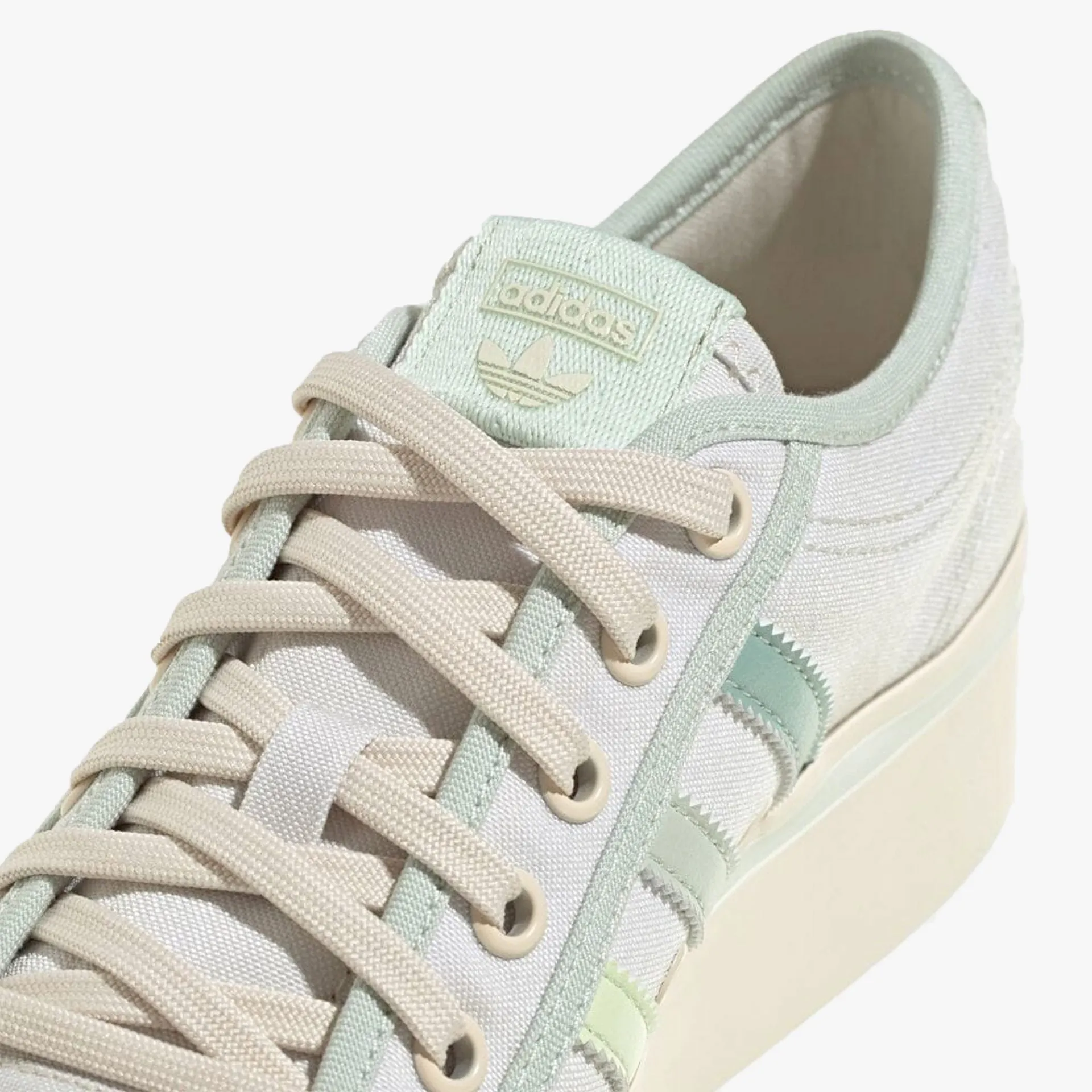 Adidas Originals | NIZZA PLATFORM  { CREAM WHITE / ALMOST LIME