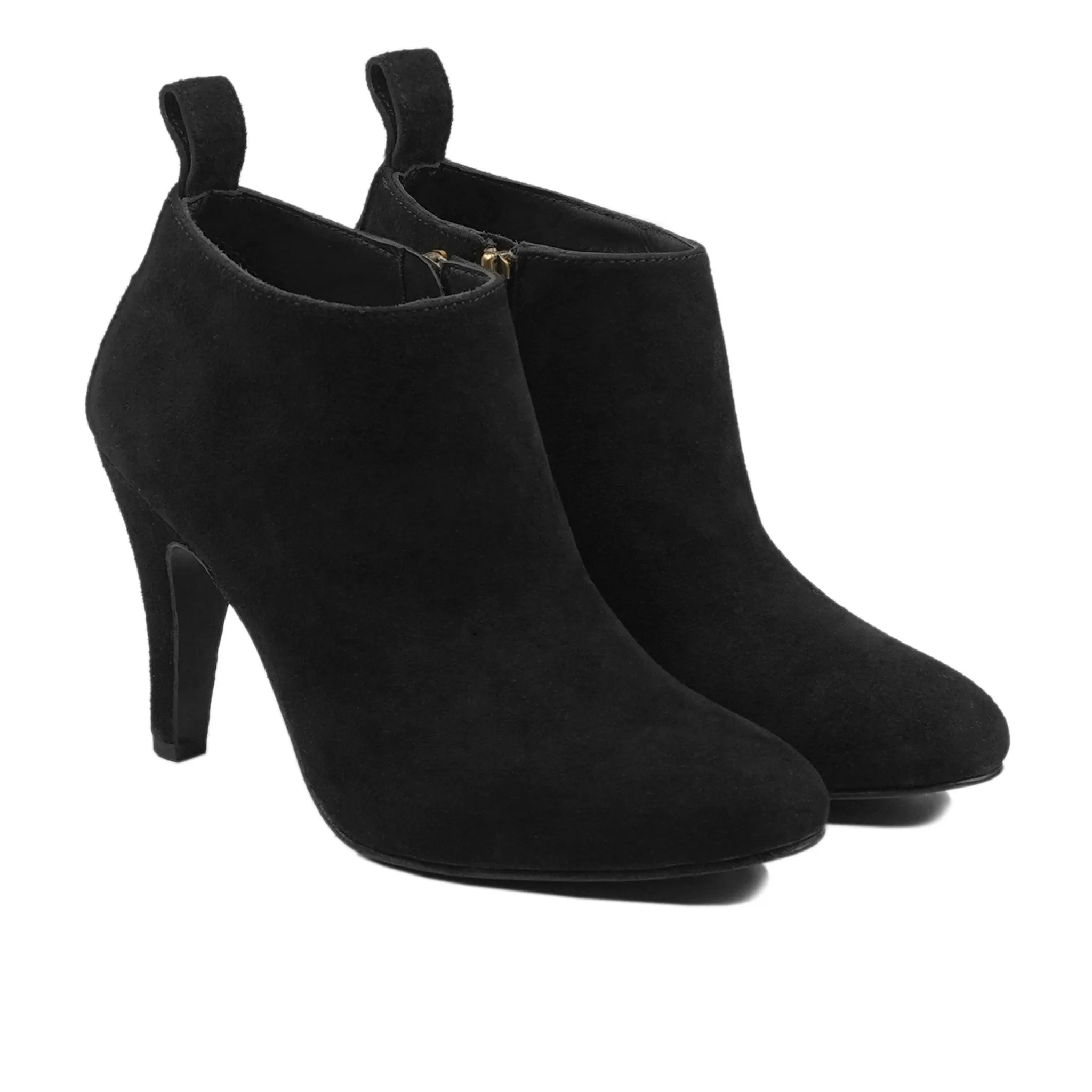 Antioch - Ladies Black Kid Suede Heels