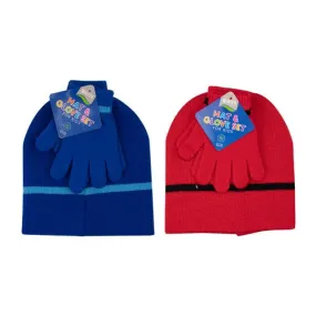 Beanie Hat & Glove Set Kids Boys