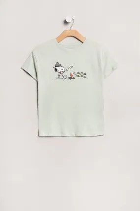 Girls' Camp Snoopy Graphic Classic Tee