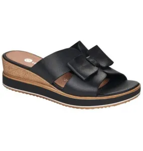 RIEKER SHOE CORPORATION D645600 WEDGE SANDAL - BLACK - D645600